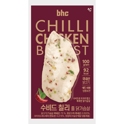 BHC 수비드 칠리 홀 닭가슴살, 100g, 30개