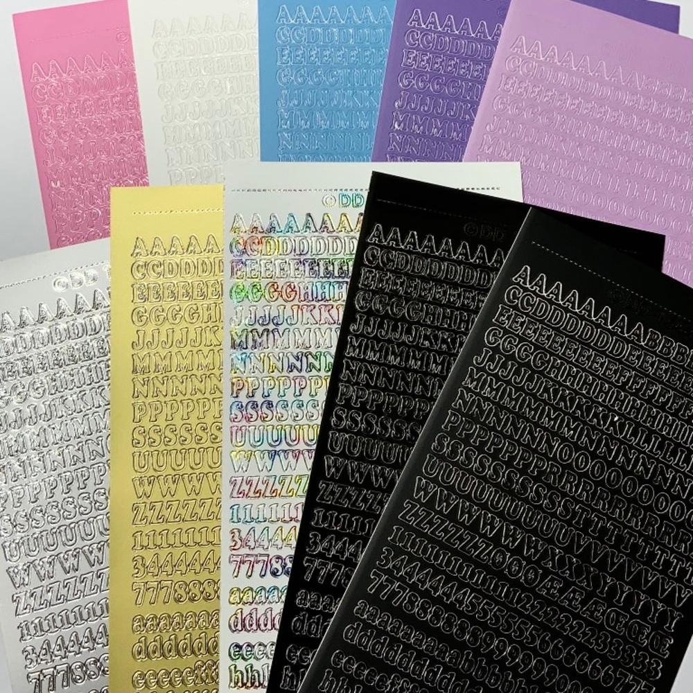 6mm 알파벳 스티커 [대문자+소문자+숫자] 10색 폴꾸 다꾸 탑꾸 알스 수입스티커