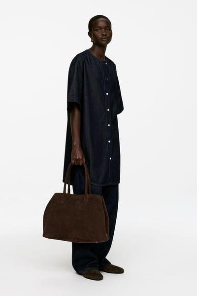 Suede Tote Bag