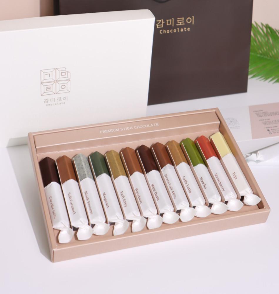 [감미로이 12구세트] 스틱초콜릿 고급 수제초콜릿 선물 답례품 선물세트 시험 합격기원