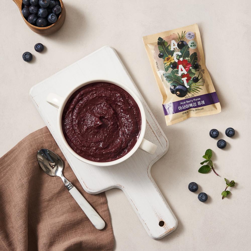 [100g X 6개] 브라질산 설탕 무첨가 아사이베리 개별포장 아사이베리 간편한 아사이볼 냉동퓨레