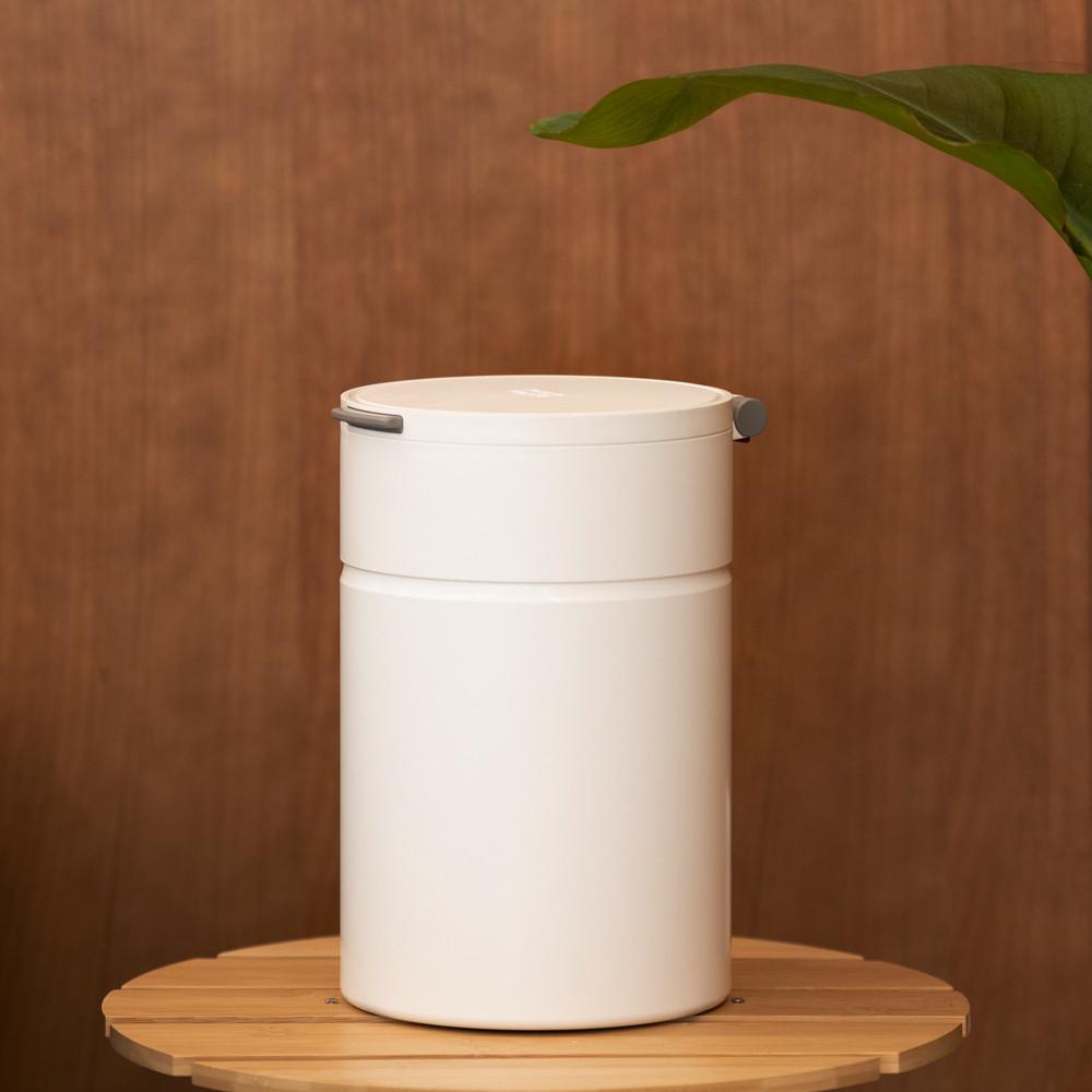 퍼플플라스틱 마그네틱 밀폐 원터치 음식물쓰레기통 3L