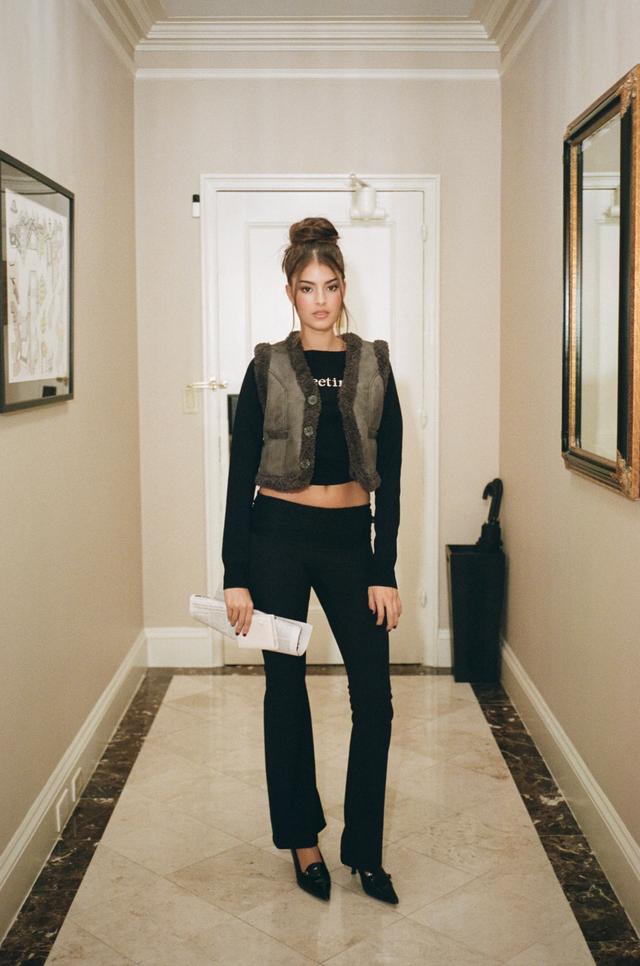 Angelnumber555 AN5 bootscut folded pants - 위시버킷