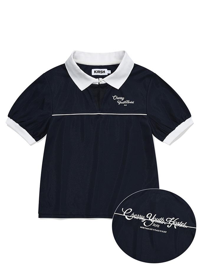 파이핑 피케 티셔츠 [네이비]