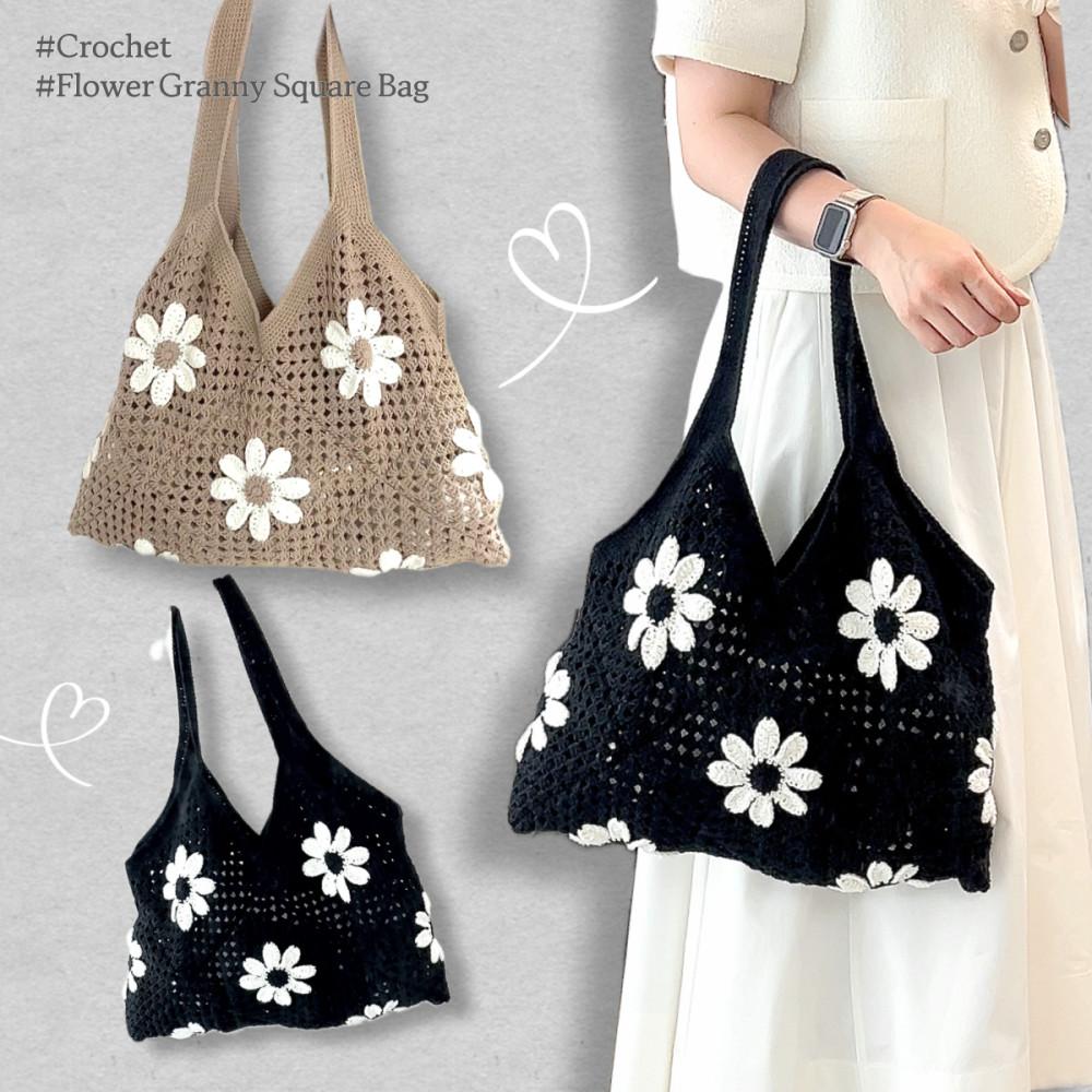 [코바늘DIY] 플라워 모티브 빅 백 만들기