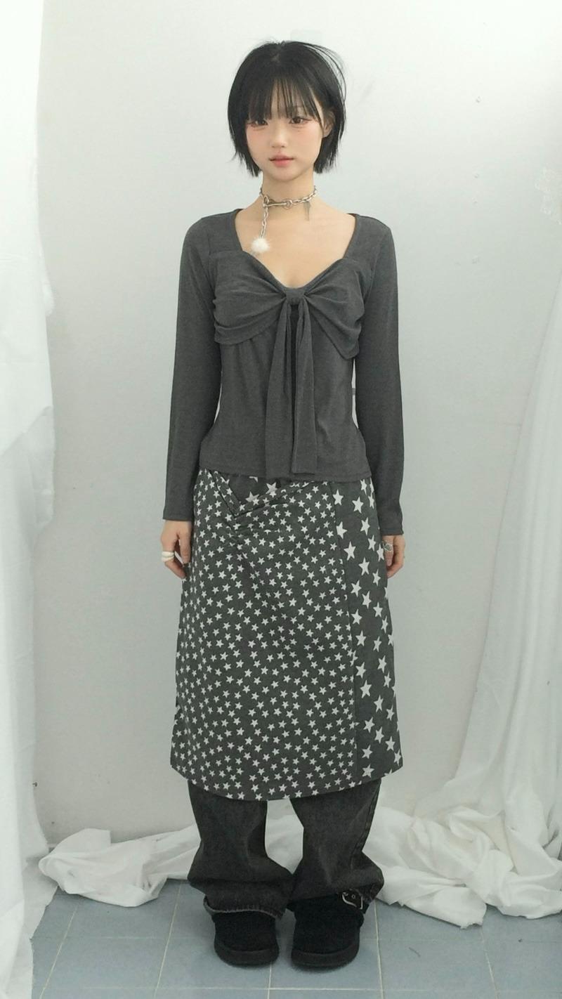 (3 C ᵒ l o🅡) 드레이프 리본 탑