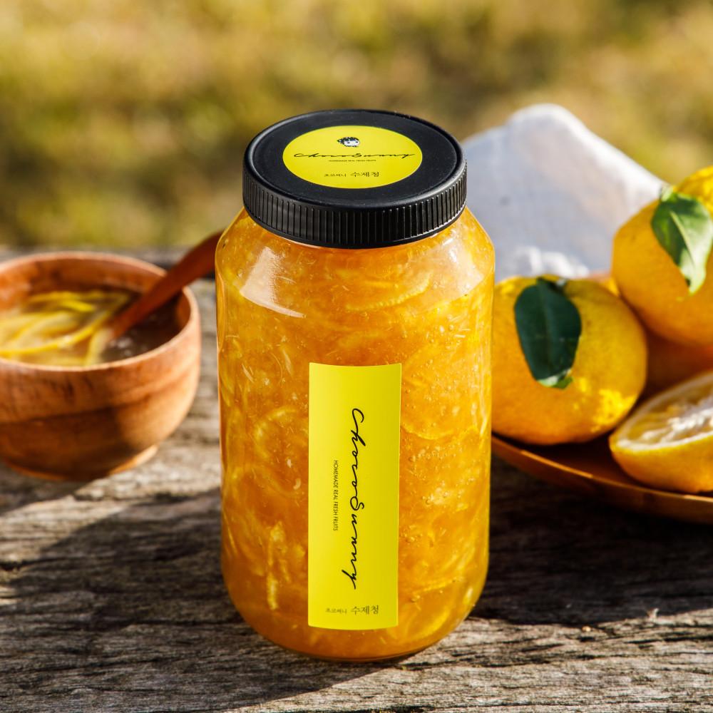 [유자청] 과일수제청 카페에이드 과일청500g 답례품 부모님선생님 명절 차 선물세트