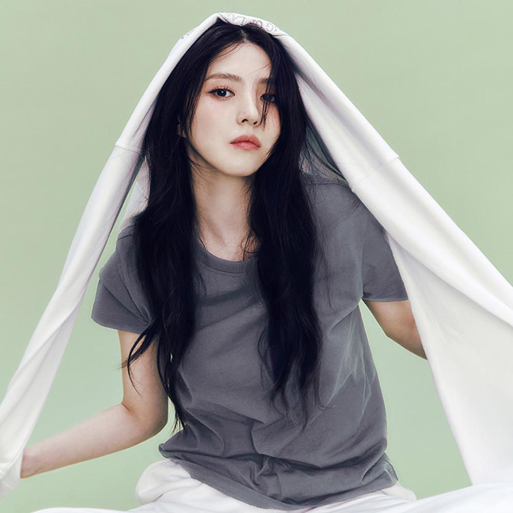 [지오다노] 324508 여 솔리드 크루넥 티셔츠 : 지오다노