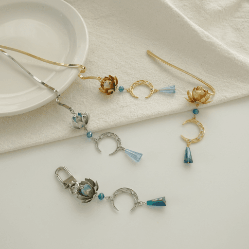 연꽃 아래 달빛 흐르고🌙 동양풍 키링/비녀/책갈피