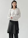 Powder v-neck knit (Silver gray)