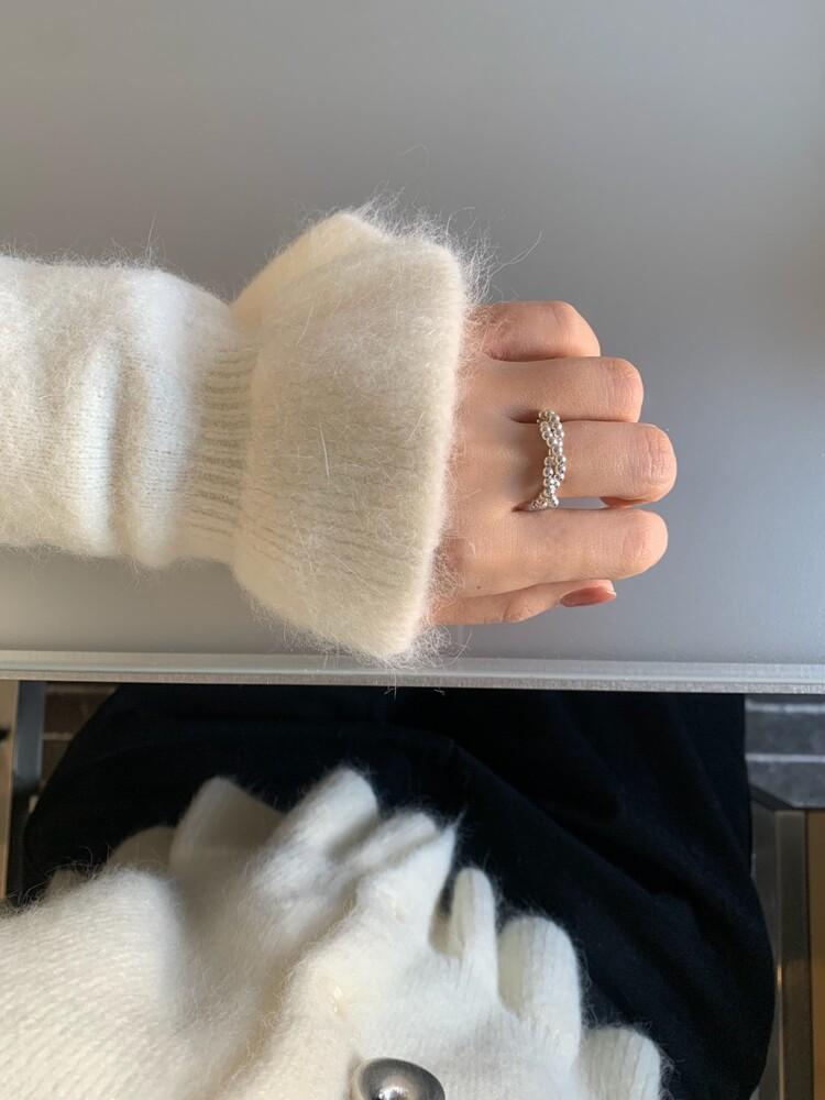 디어메리 (silver925) Twist bead ring *silver