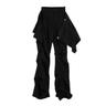 오호스 여성 랩 오버 턱 팬츠(21FW-2-PT03) 블랙