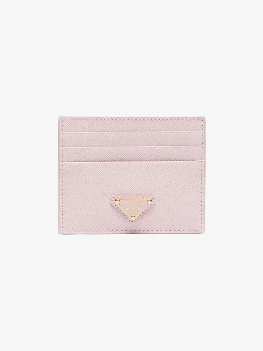 가죽 카드 홀더 로고 핑크 레더  Pink Logo Leather Card holder 17599320