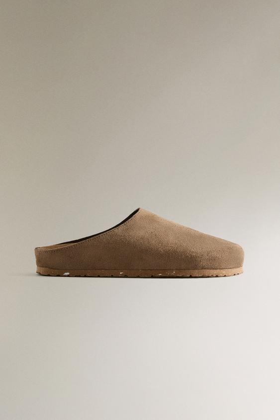 미니멀 레더 클로그