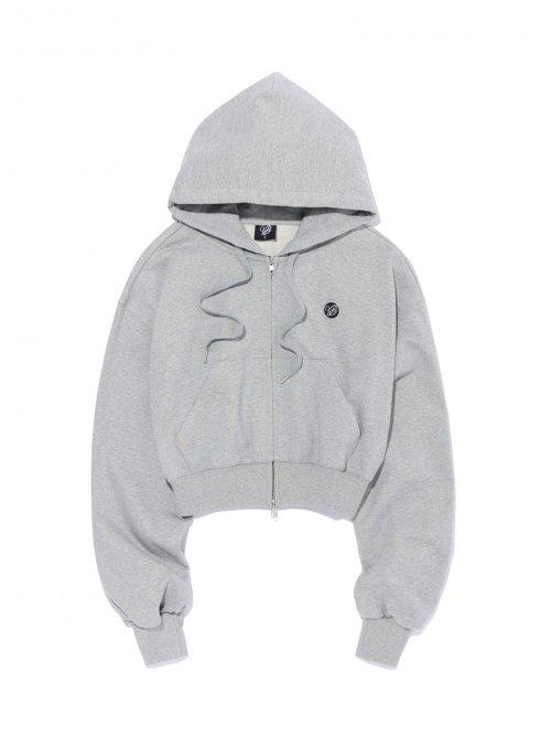 렉토 LLEGE LOGO DESTROYED HOODIE SWEATSHIRT (BLUISH CHARCOAL