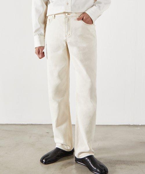 ECRU 212 Candle 레귤러 스트레이트 크림진