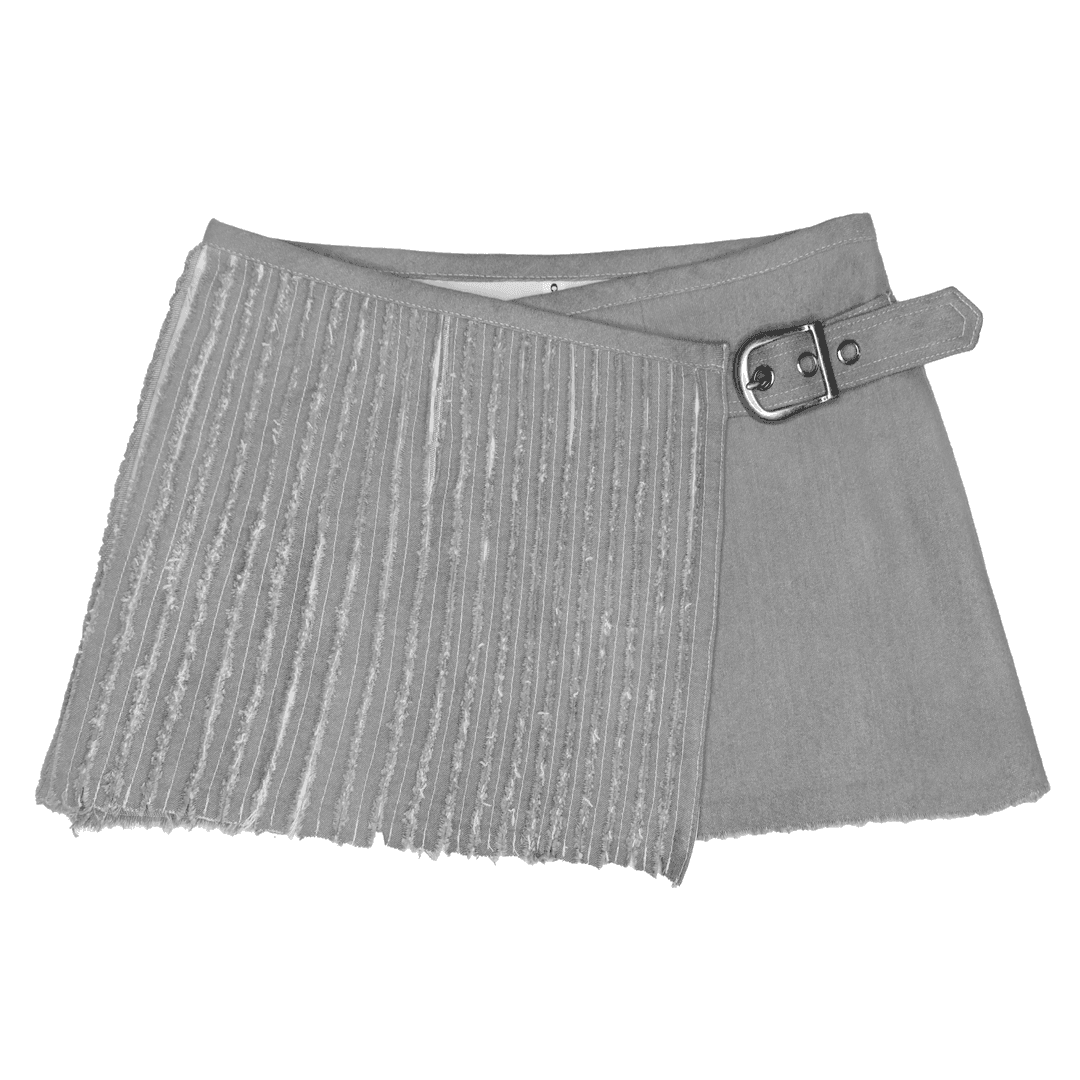 Slash Skirt - Grey/White - XS
