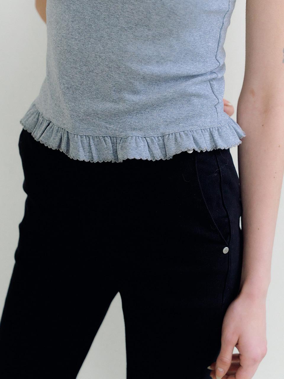 frill sleeveless 268 (melange gray)