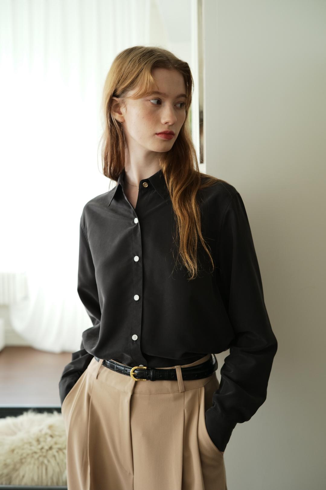 [new member 10%] the sand shirt ASHY BLACK