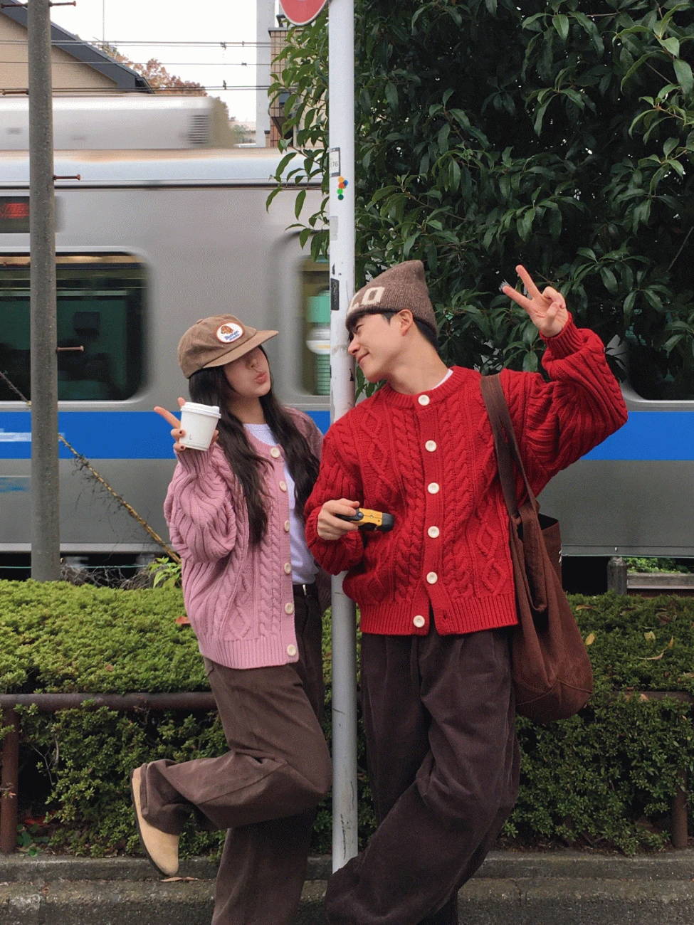 [남녀공용/커플룩시밀러룩] 도쿄 믹스 케이블 라운드 가디건(5color)