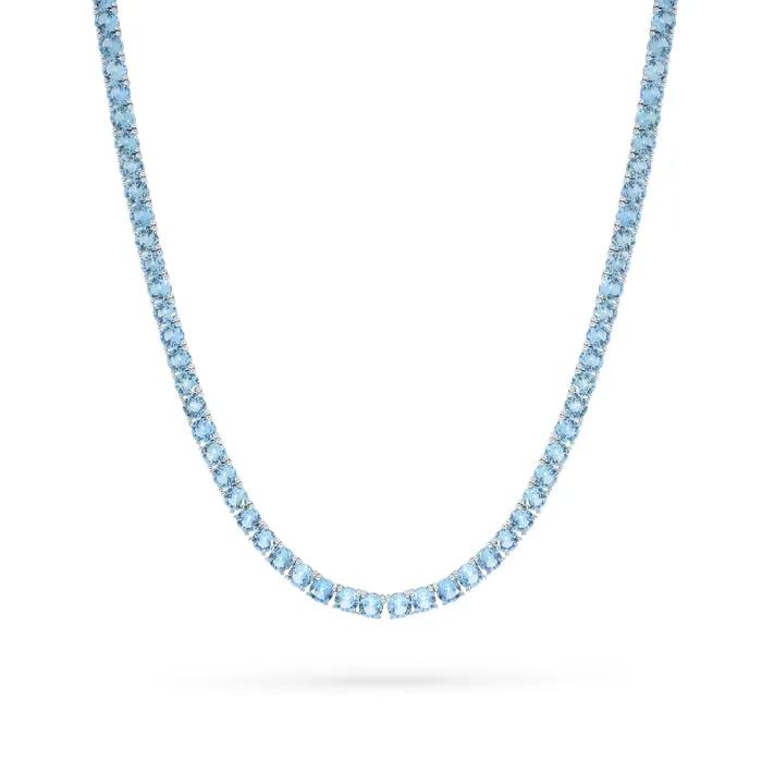 4MM 컬러 테니스 목걸이 [BLUE]