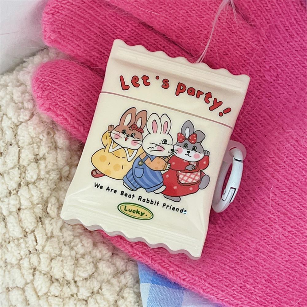 에어팟 프로 1,2,3세대 렛츠파티 토끼세마리 귀여운 특이한 에어팟 케이스