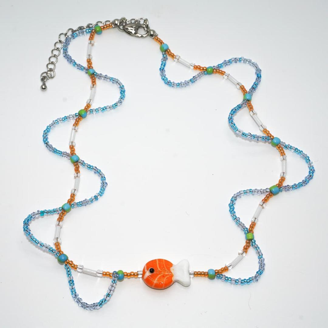 Salmon sushi necklace | 후루츠패밀리