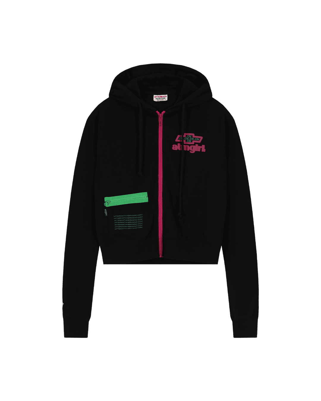 W ATM GIRL ZIP HOODIE (BLACK)