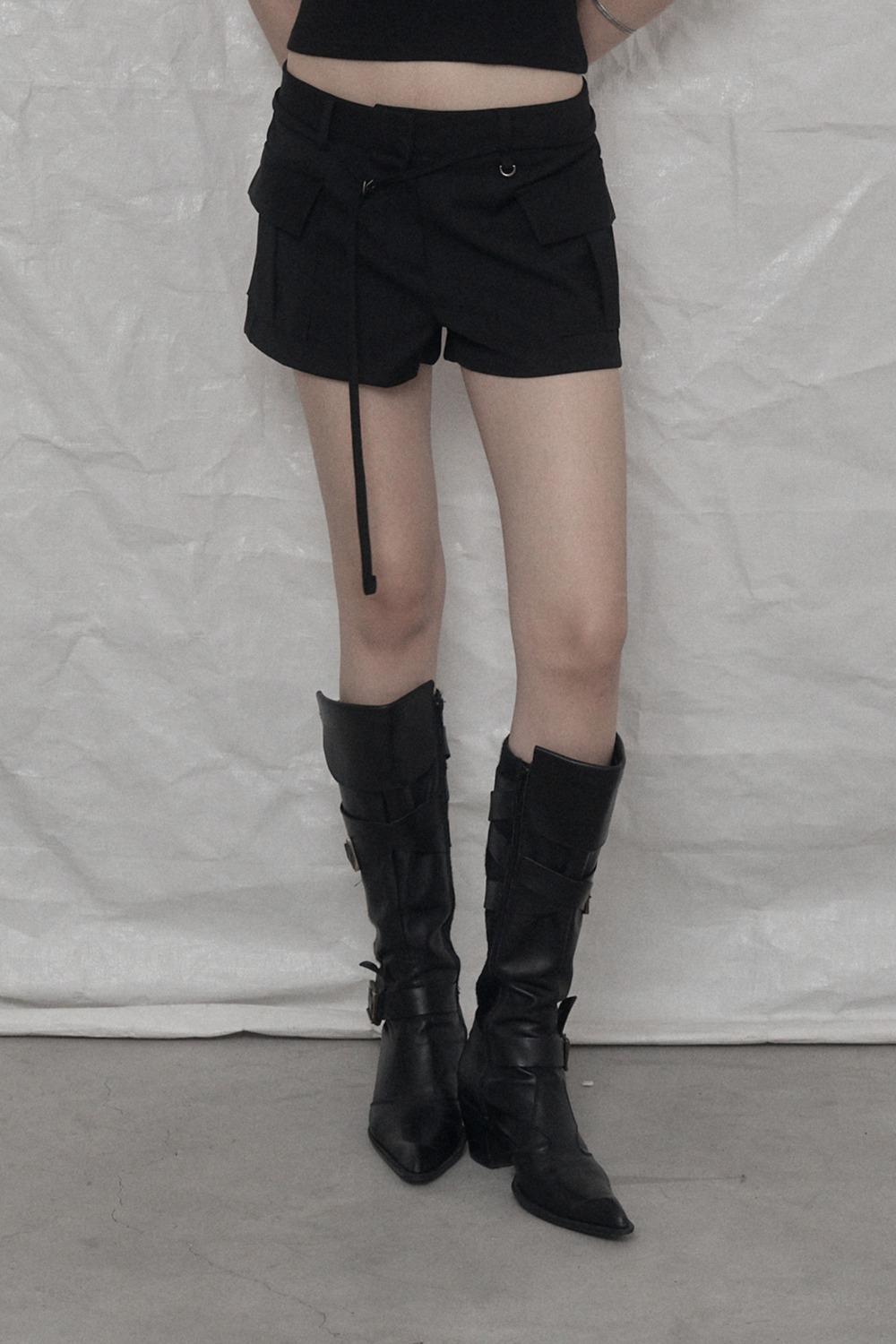 POCKET MICRO SHORT PANT BLACK