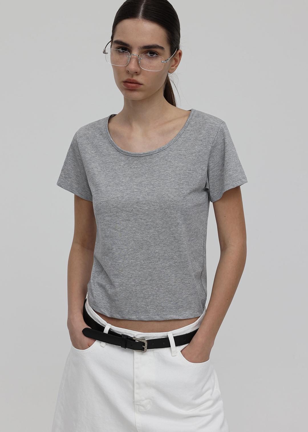 블랙업 [1천장판매] [B-BASIC] 워셔블 쿨 유넥 반팔티 (2SIZE)