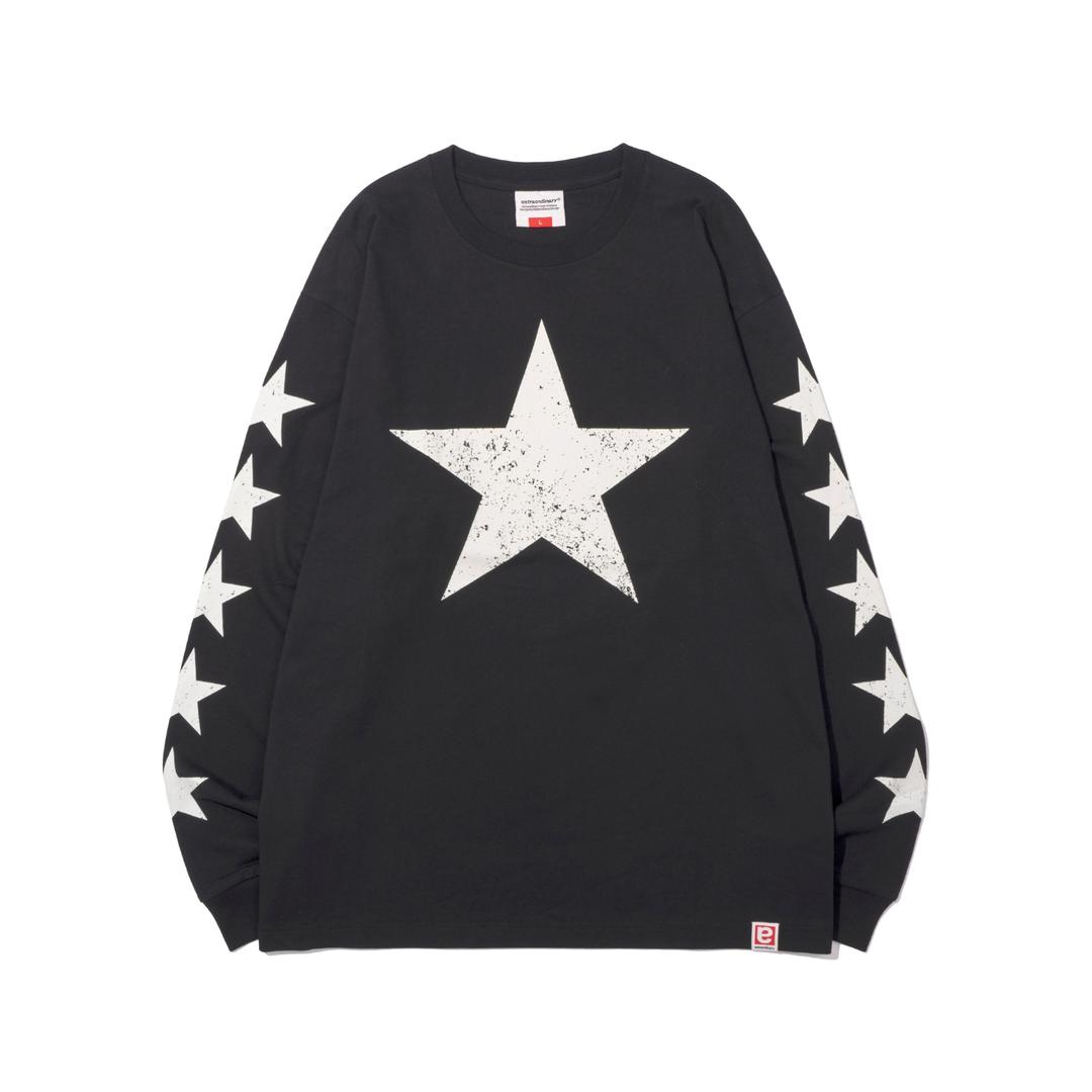 STARS LONG SLEEVE CHARCOAL
