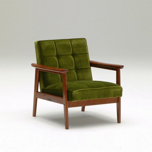 가리모쿠60 케이체어 1인용 모켓그린 패브릭소파 Karimoku60 K chair