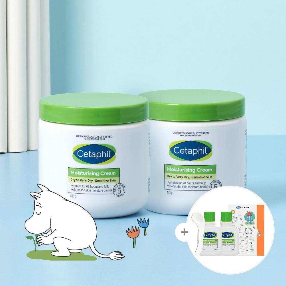 세타필 모이스춰라이징 고보습 크림 453g 2개+무민 스티커