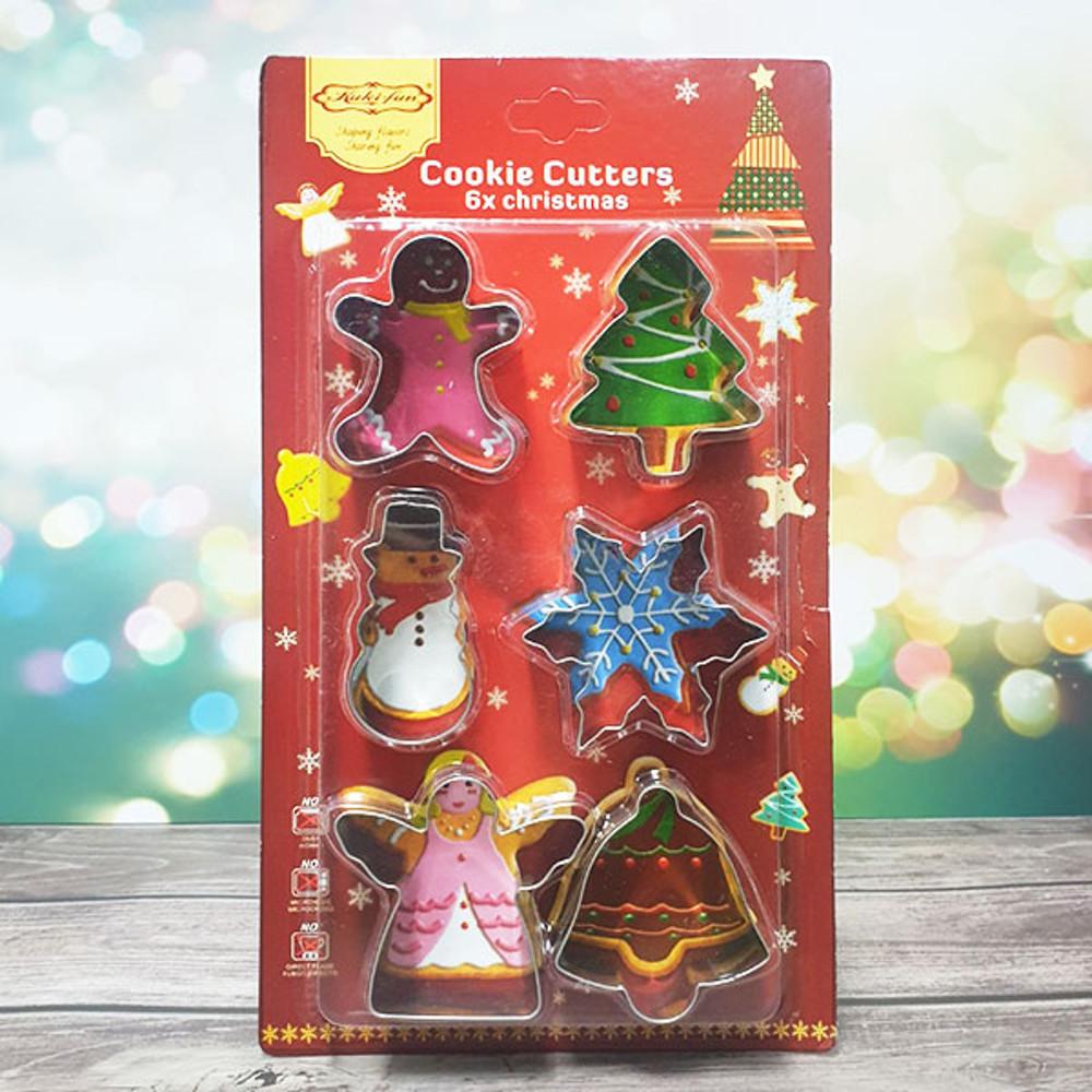 크리스마스 쿠키 커터 6p(스텐레스 쿠키틀 베이킹 몰드 모양틀)