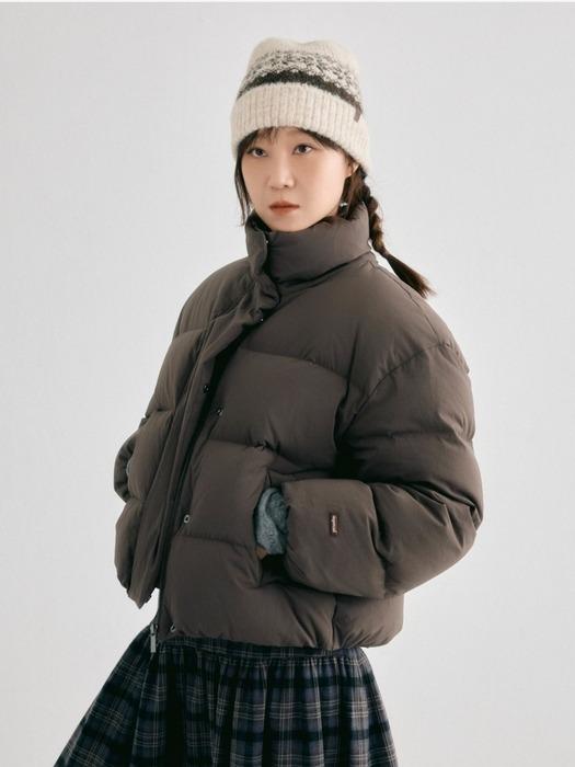 high neck duck down short padding (4color)