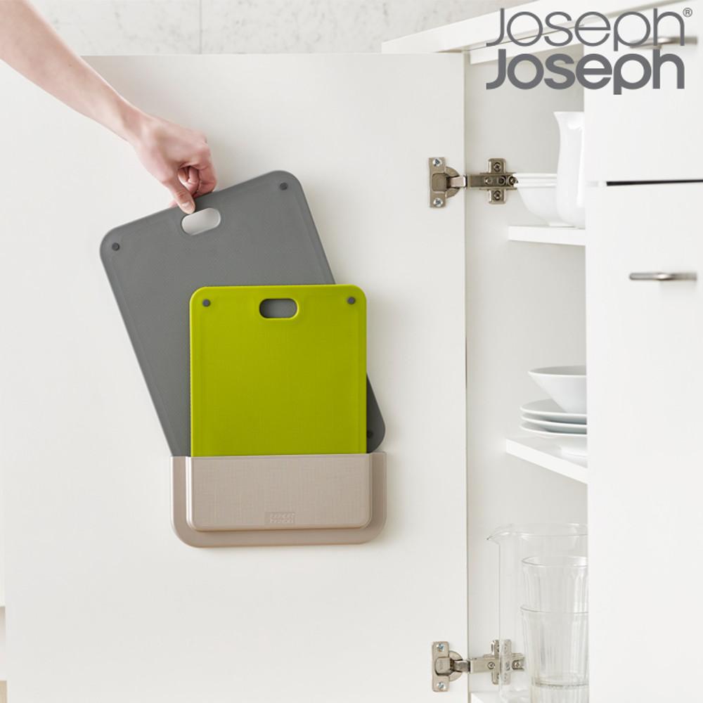 [조셉조셉] 도어스토어 도마 2p세트 (접착식 보관함포함)