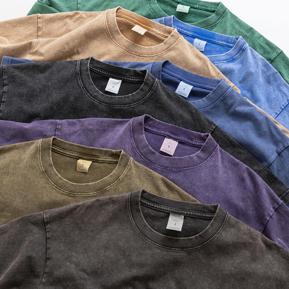 [1908데님스토어] 오리지널 피그먼트 워싱 반팔 티셔츠(8color)