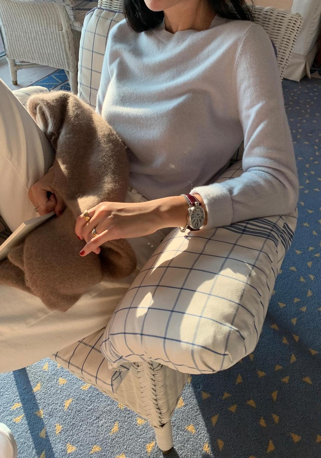 아를 캐시 라운드 니트(3col)