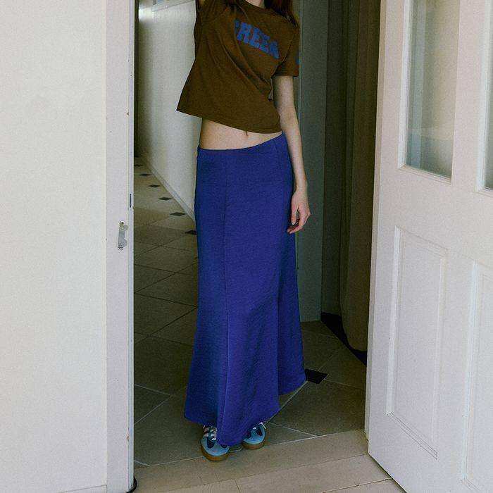 Silky banding Skirt (Cobalt)