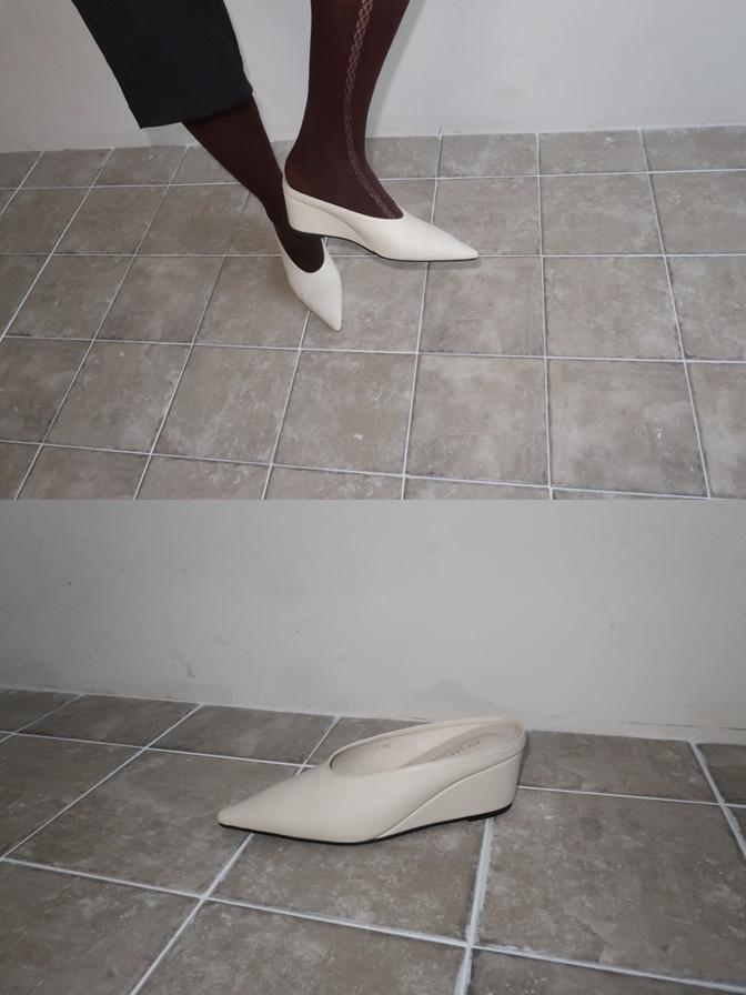 POINTED WEDGE MULES - 6CM
