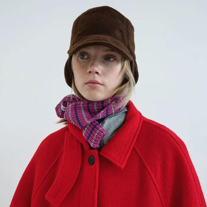 [2/5(목) 예약배송] 스트라이프 미니 머플러 (Purple)