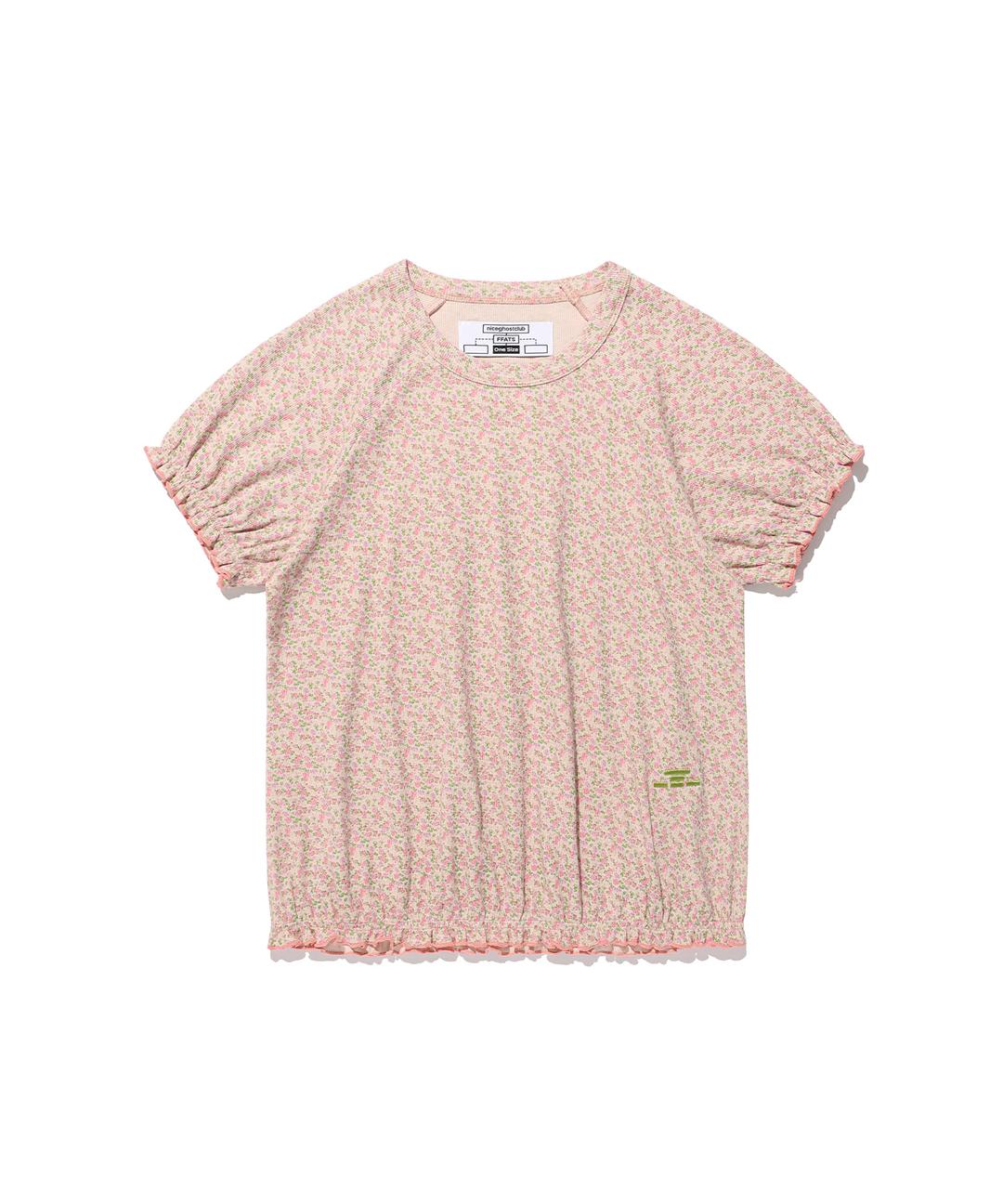 ffats flower puff shirring tee[mix]