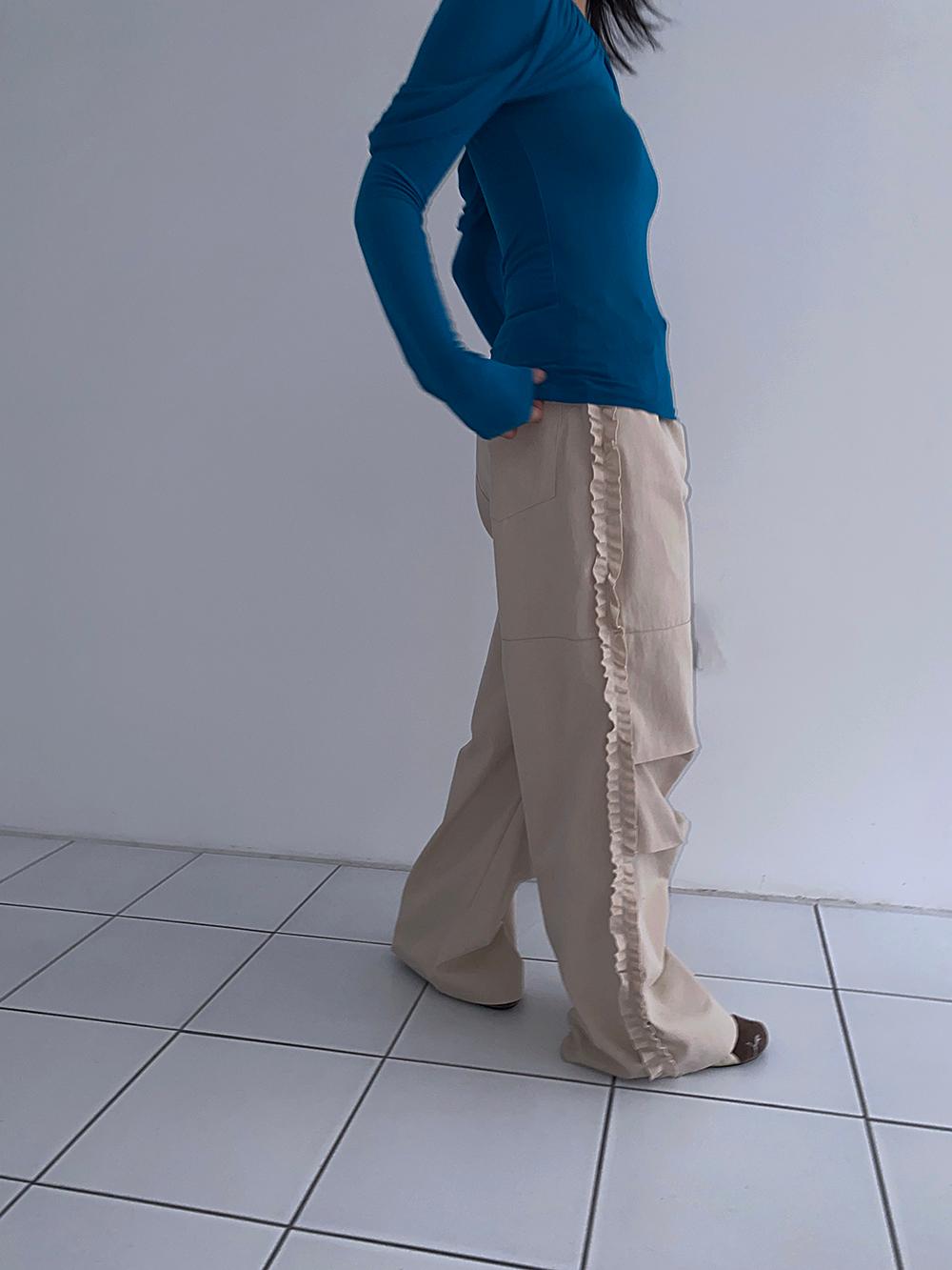 frill pintuck pants (3c)