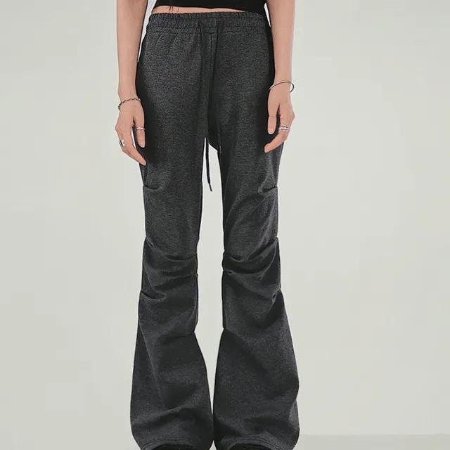 WAPPING DRAPE SHIRRING BOOTCUT BANDED WAIST PANTS 와핑 드레이프 셔링 부츠컷 밴딩팬츠