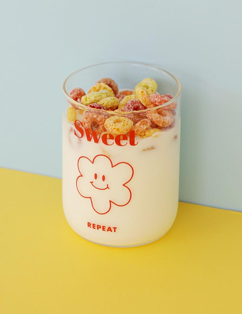 [리핏제작]홈카페 집들이선물 셀프인테리어 귀여운컵 홈스타일링 유리컵 (2type)