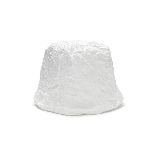 WAVY LAMPSHADE HAT_CRUMPLE WHITE