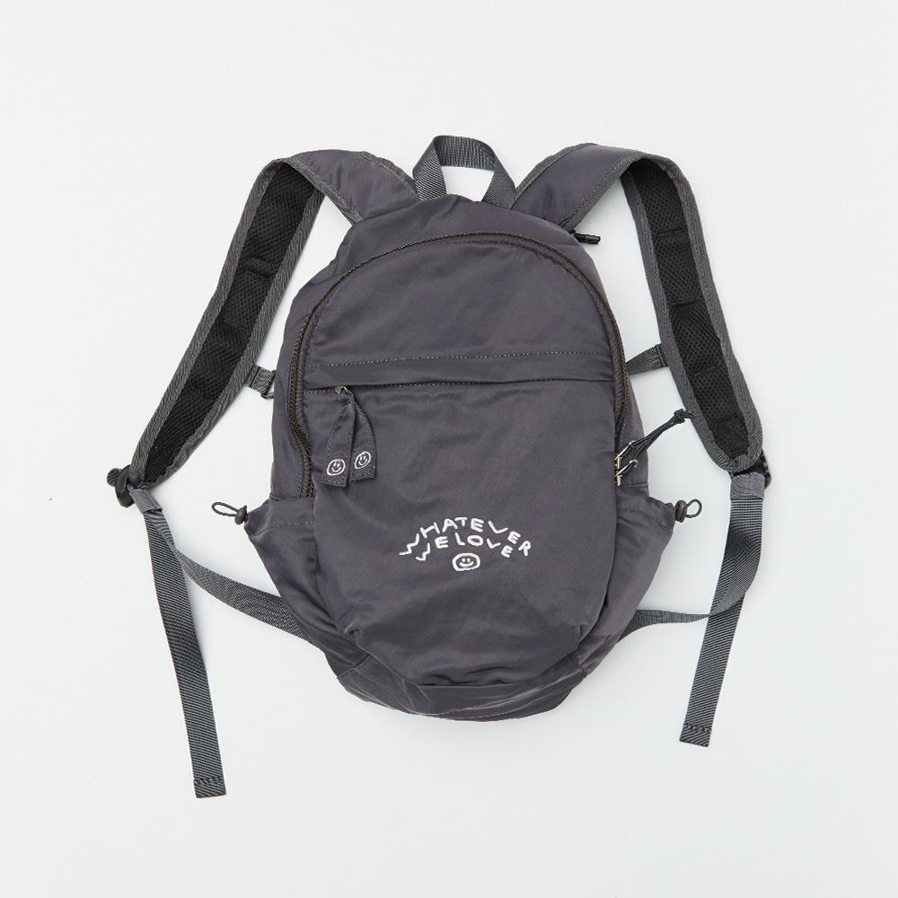 NYLON BACKPACK WE LOVE GREY