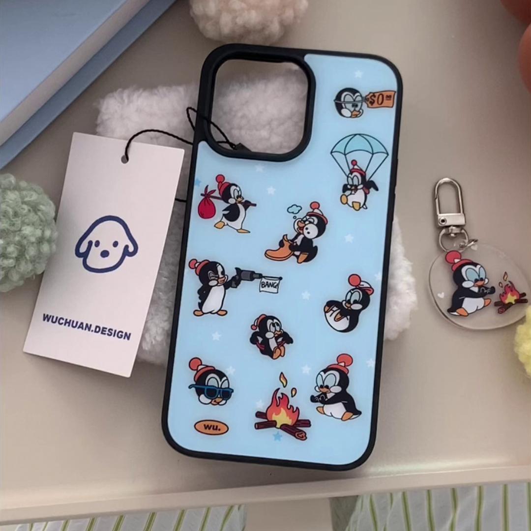 별패턴 펭귄 캐릭터 아이폰케이스 아이폰15케이스 아이폰14 아이폰13 아이폰12 귀여운 유니크 캐릭터