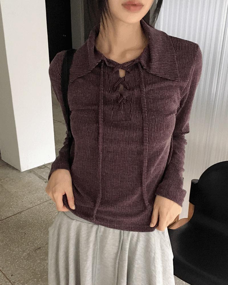 르틸 히피 벨벳 보카시 아일렛 카라 티셔츠