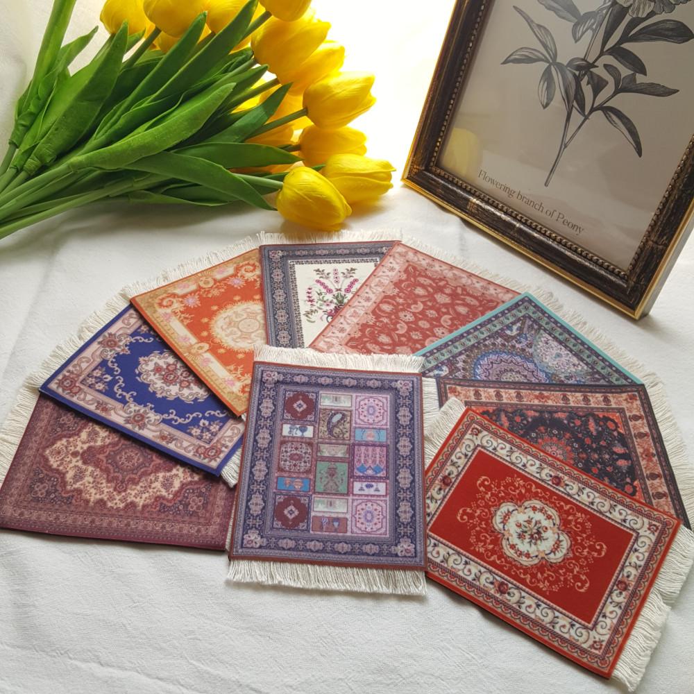 카페트 컵받침 코스터 / 빈티지 캔들 받침 / 페르시안 티코스터 러그
